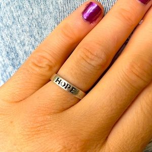 Sterling Silver Band - HOPE
